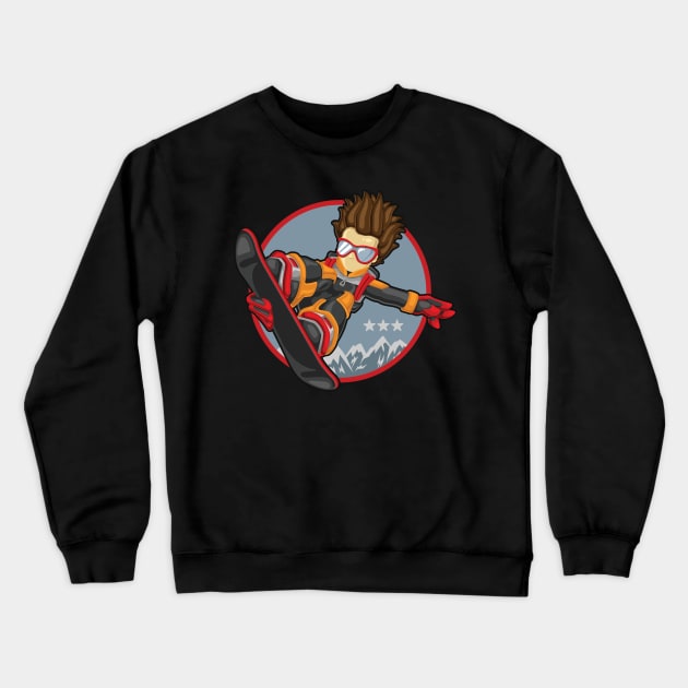 Snowboarder Crewneck Sweatshirt by viSionDesign